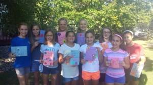 The members of Girl Scout Troop #80683 in Flemington, NJ made cards for JMW recipients!